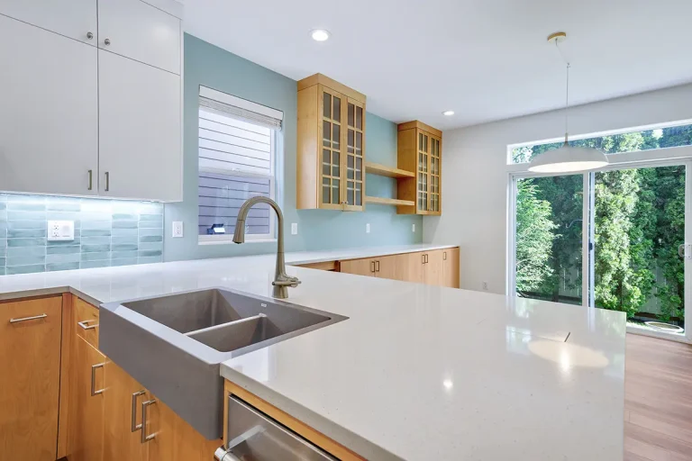 kitchen-remodel-by-pdx-remodeling-and-design-with-green-walls-and-wooden-cabinets