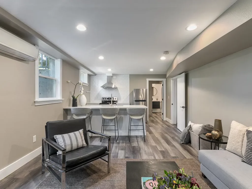 basement remodel project in portland, oregon done by PDX Remodeling & Design group