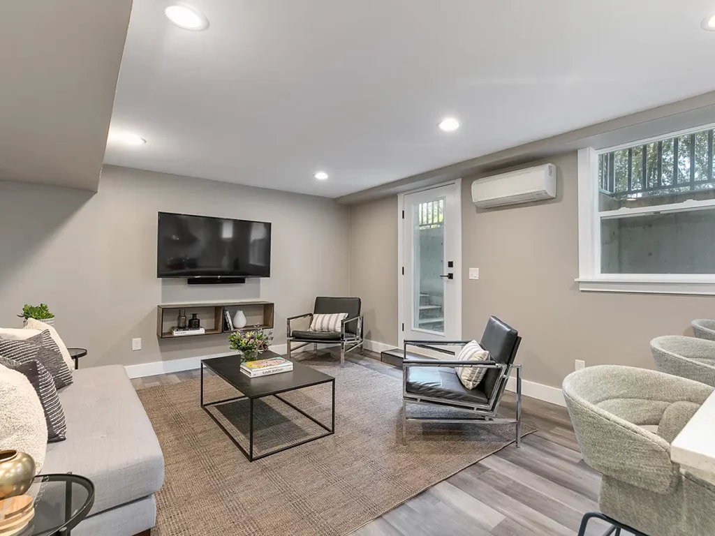 basement remodel project in portland, oregon done by PDX Remodeling & Design group
